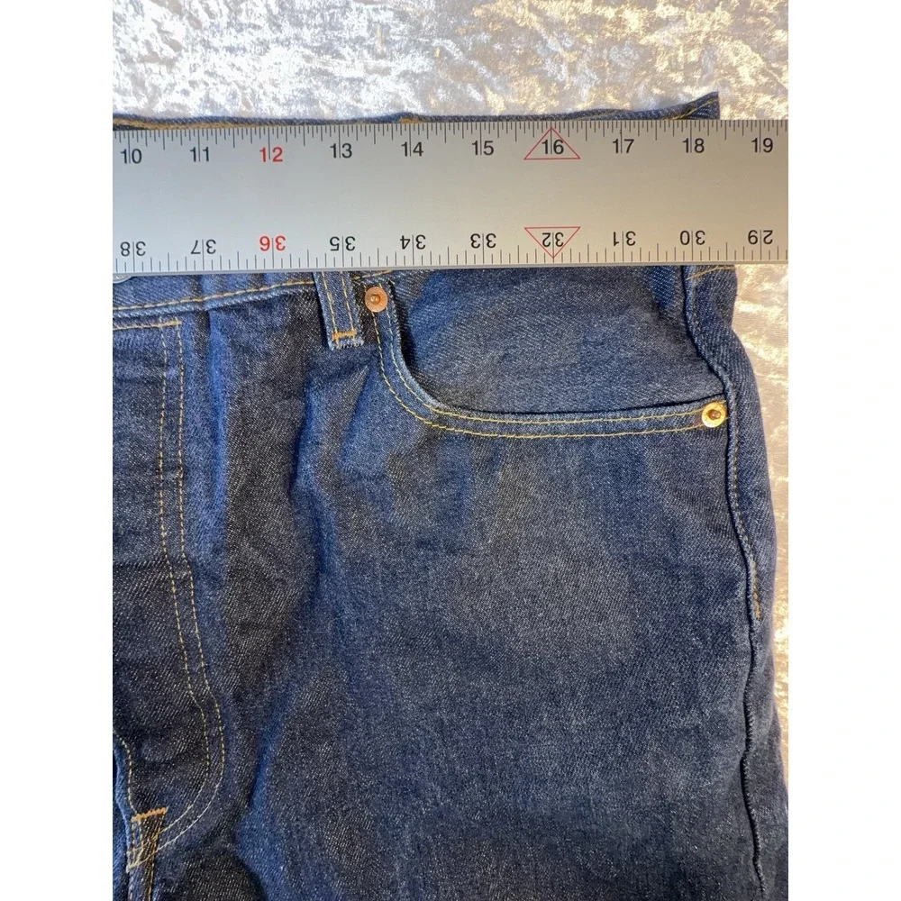 Levi's 501 Original Fit Jeans Mens 36x31‎ Dark Wash Button Fly Straight Denim